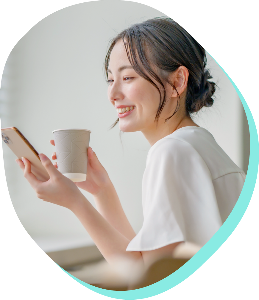 アプリを通じて人とつながるイメージ
